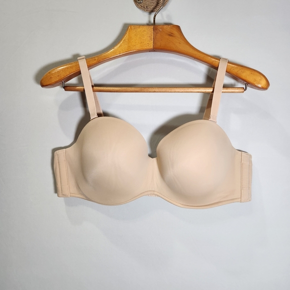 Cacique Beige Boost Multi-Way Women's  Strapless Bra - Picture 2 of 13